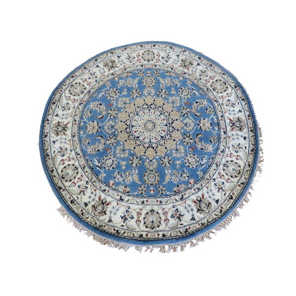 Canora Grey Remini Handmade HandKnotted Light Blue Rug Wayfair